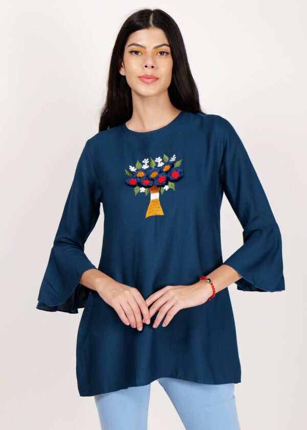 Women Premium Navy Blue Top