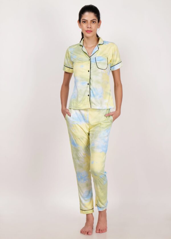 Printed Night Suit Set For Ladies