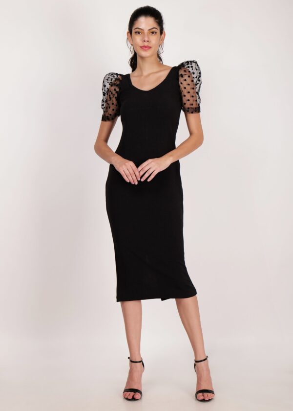 Women’s Premium Half Sleeve Round Neck Bodycon Casual Maxi Dress