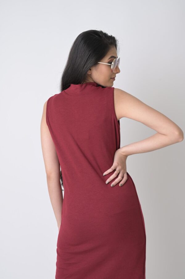 Women’s Rib Fabric Bodycon Dress - Image 4