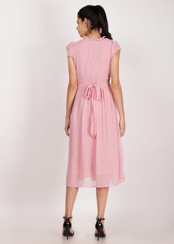 Women’s Premium Long Georgette One Piece Modern Dress Regular Fit with Half Sleeves for Girls - Image 4