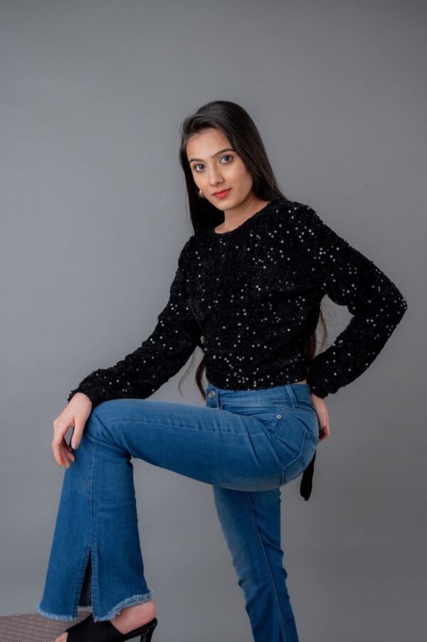 Lycra Blend Sequin Top - Image 4