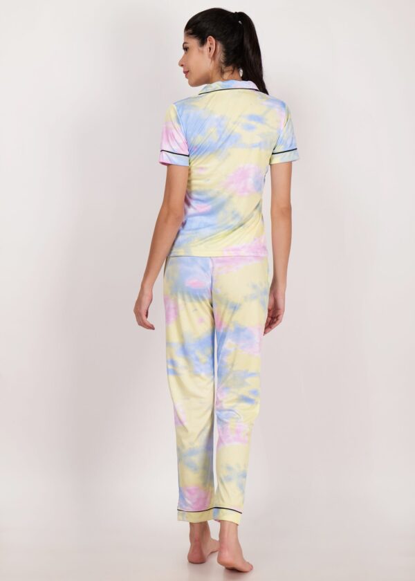 Colorful Printed Night Suit Set For Women - Image 3