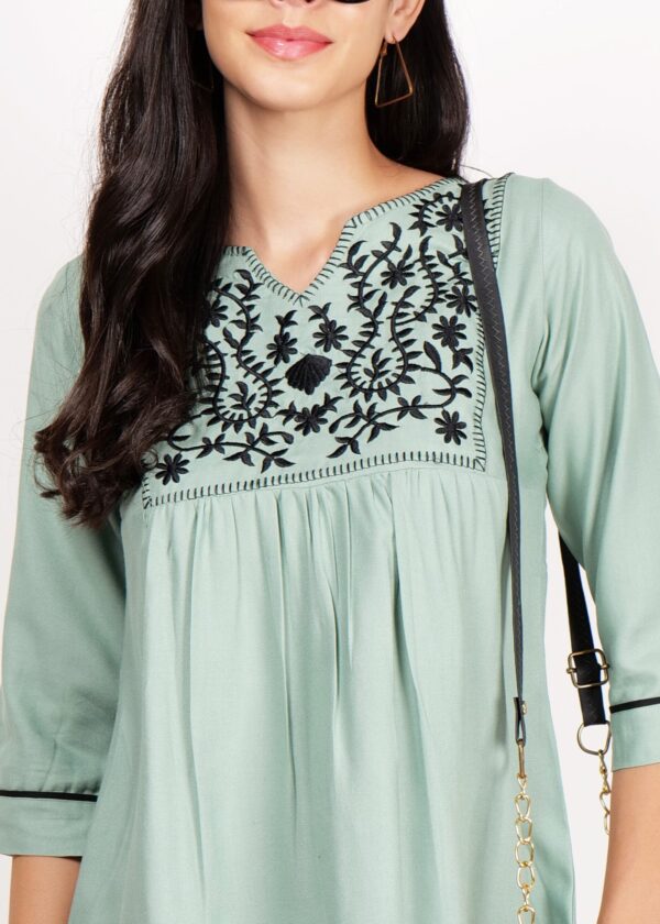 Women Premium Soft Green Top - Image 5