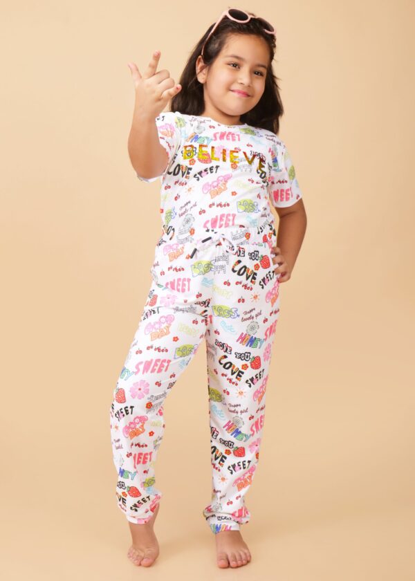 Girls Printed Set of Joggers​ - Image 6