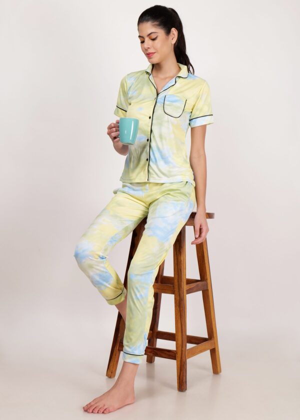 Printed Night Suit Set For Ladies - Image 4