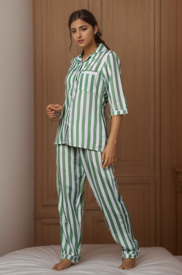 Light Green Premium Pyjama set | Women Nightwear - Image 5