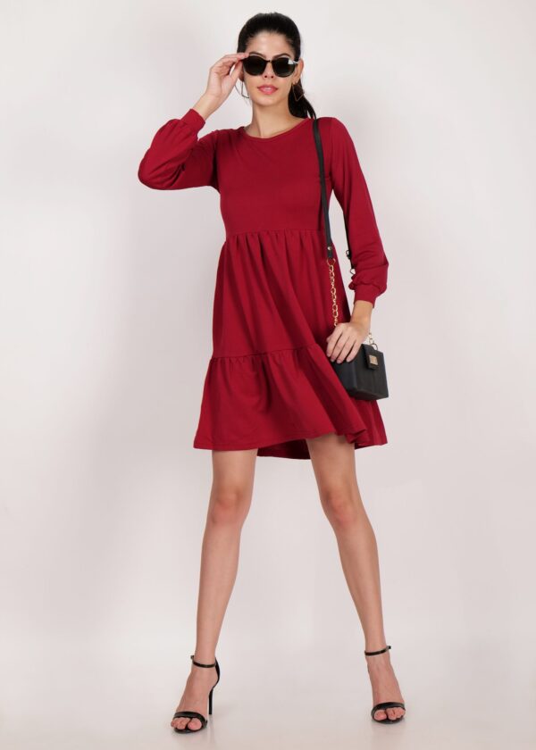 Women’s Premium Stylish Short Western Dress Regular Fit with Full Sleeves - Image 5