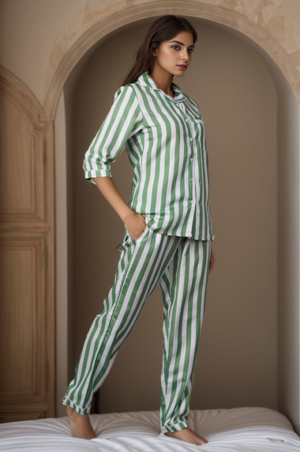 Light Green Premium Pyjama set | Women Nightwear - Image 6