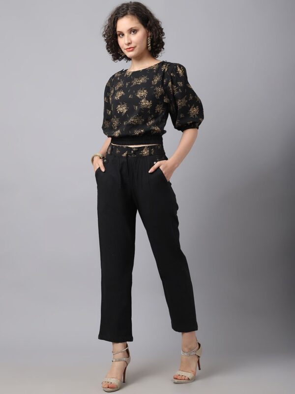 Women’s Stylish Western Cotton Top with Trousers Set - Image 5
