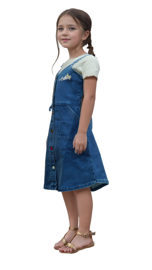 Light Blue Demin Dress - Image 4
