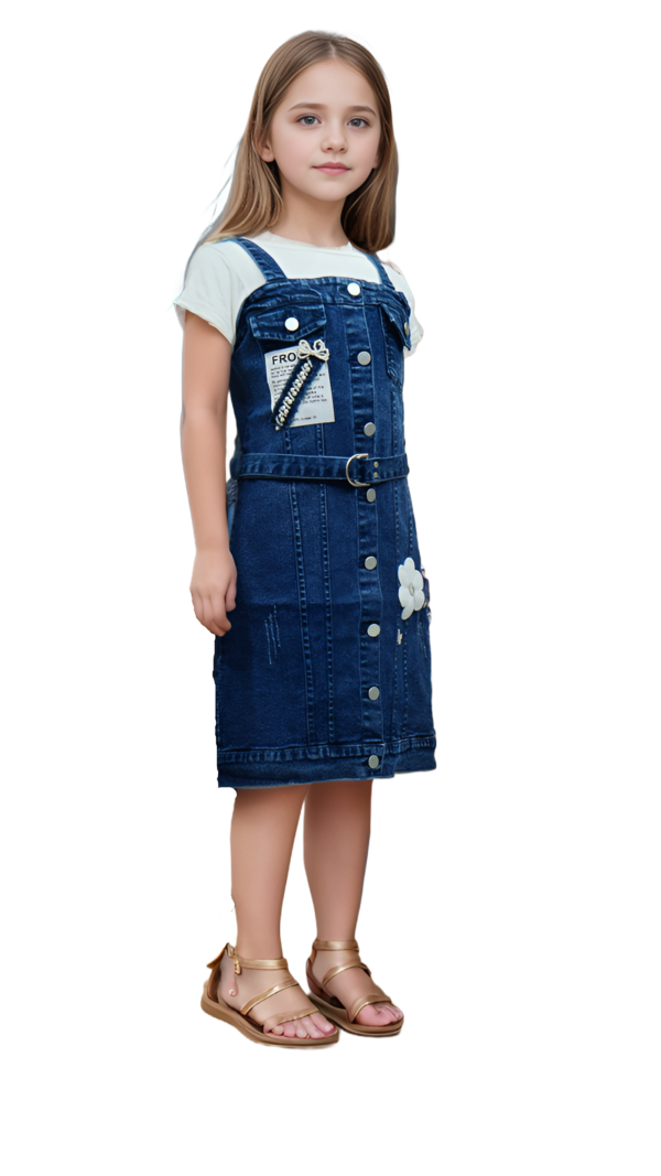 Girls Denim Dungry Dress For Girls
