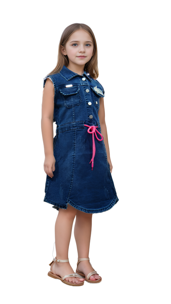 One Piece Denim Dress For Kids
