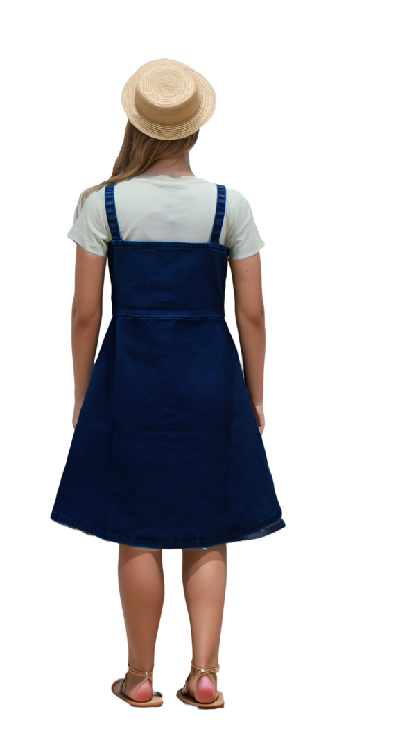 Denim Dungry Dress For Kids | Girls - Image 4